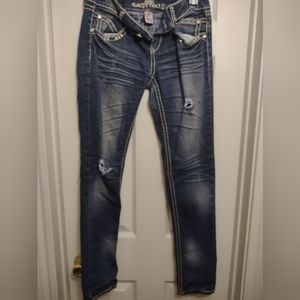 Almost famous distressed skinny jeans